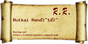 Rutkai Renátó névjegykártya